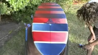 How to Grom Your Surfboard: Creating Stripes with Spraypaint