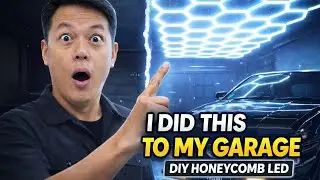 DIY Honeycomb LED Light Assembly & Installation | Ultimate Car Garage Lighting Upgrade #diy 