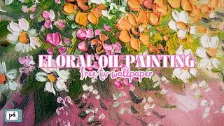 FLORAL TV ART SCREENSAVER WALLPAPER BACKGROUND TV OIL PAINTING FREE TV WALLPAPER @PRIMPEDDESIGN