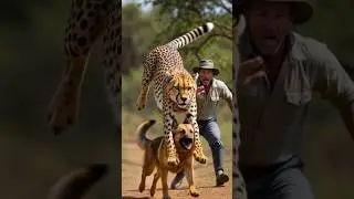 How the dog saved the owner's life#shots #animals #aivideo #trending #cheetah