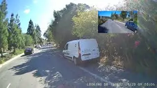 Driver on Montezuma in the Bike Lane