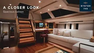 Более детальный обзор: просторный салон Oyster 745 | Oyster Yachts