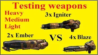 Flame weapon comparison BLAZE IGNITER EMBER war robots