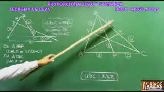 TEOREMA DE CEVA  DEMOSTRACION DE PROPORCIONALIDAD GEOMETRICA