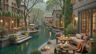 Positive Rainy Coffee Break ☕ Cozy Coffee Shop Ambience & Soft Jazz Instrumental Music to Work,Study