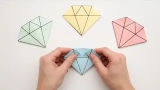 DIY Diamond Bookmark💎 | Easy Origami Paper Crafts Tutorial