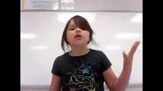 Teresa rehearsing her rap