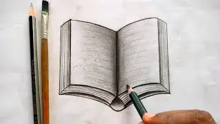 how to draw open book/ easy open book drawing/step by step open book drawing #drawing #book