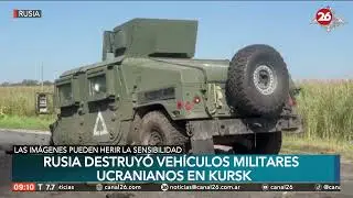 Rusia destruyó vehículos militares ucranianos en Kursk