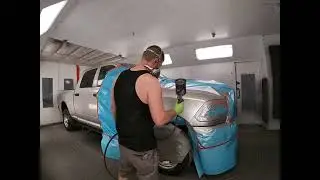 dodge ram paint job paint code PS2  base coat divilbiss dv1 clear coat IWATA 5905 WS400 Super Nova