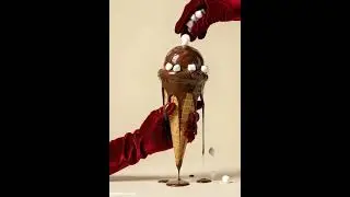 🍦#melting #icecream #icecone #chocolate #vanilla #marshmallow #asmrsounds #asmrvideo #shortvideo