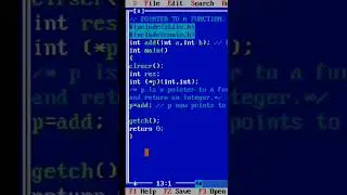 Pointer to a function in C Programming