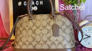 COACH MINI SIERRA Satchel Signature Khaki