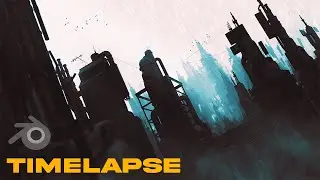 I made the Village Hidden in the Rain from Naruto in Blender 3d (timelapse)