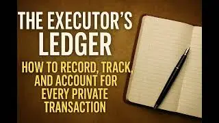 The Executor&rsquo;s Ledger &ndash; How To Record Track And Account For Every Private Transaction**