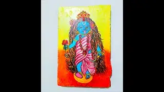 Maa Kali Painting on Stone | Powerful Divine Art | Handpainted Spiritual Decor
