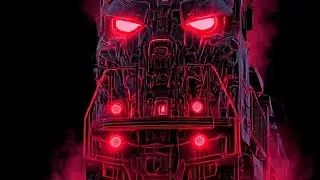 Terminator Theme Song (32Stitches Remix) hypnotic kaleidoscope trains music video