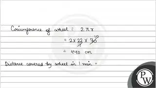The diameter of the driving wheel of a bus is \( 140 \mathrm{~cm} \). How many revolutions per m...