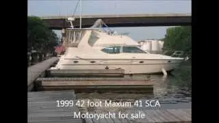 1999 42 foot Maxum 41 SCA Motoryacht for sale. Wallkill, NY. $100,000.