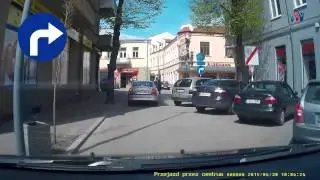 Przejazd przez centrum Gorlic + znaki