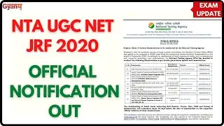 NTA Official Exam Notification for 2020 || Exam Dates || NTA UGC NET JRF 2020||
