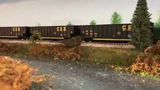Conrail SD50&rsquo;s w/Empty CSX Coal Train in Michigan - HO Scale
