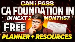 Can I pass CA Foundation in Next 2 Months? ICAI CA | Indresh gandhi | CA Foundation Jan 26 Exams