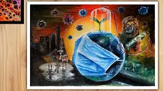painting on covid 19//corona poster making//need oxygen painting// environment day /save life poster