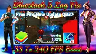BlueStacks 5 Lag Fix Free Fire New Update OB37 Fps Boost 100% Working