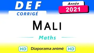 Mali DEF Maths 2021 - sujet et corrigé