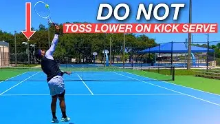 Kick Serve Lesson with @bremenfitness | Tossing Lower for More Spin | Eastern Backhand Grip on Kick