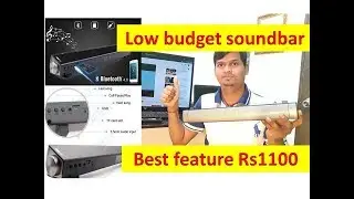 low budget soundbar blutooth and rechargeble 1 hour battery backup