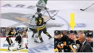 Rookie John Ludvig hurt in debut | John Ludvig head Injury | Pittsburgh Penguins vs Dallas Stars