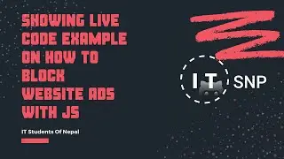 Showing live code example on How to Block website ads with JS