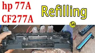 How to refill HP 77A Toner Cartridge. I CF277A toner cartridge refilling