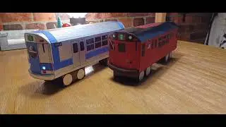 Making NYC R36 Subway Car paper craft train