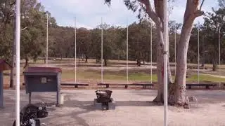 (Free Campsite) Grey Gums International Cafe NSW. A drones view of area..