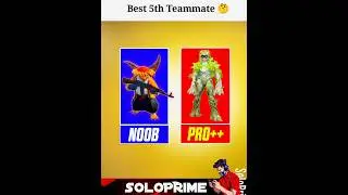 BGMI Ka Best 5th Teammate kon Hai 🤔