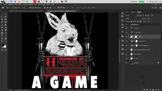Photoshop Speed Art Horror T-Shirt Design