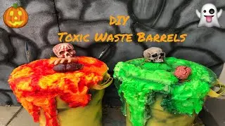 Halloween DIY Toxic Waste Barrels