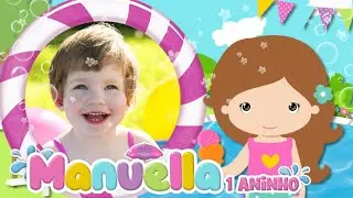 CONVITE ANIMADO POOL PARTY INFANTIL MENINA