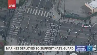 Marines deployed to support National Guard in LA immigration protest response