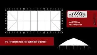 60' x 160' Classic Pole Tent Component Checklist