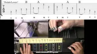 E9 Pedal Steel Basics - #7 - Major Scales & Pickblocking