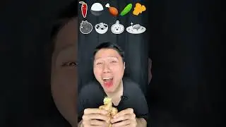 Emoji Food Challenge - Eating Chicken Rice | Emoji Food Challenge #food #shorts