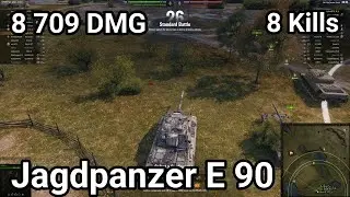 Jagdpanzer E 90 - 8 709 damage / 8 kill / 3 840 blocked