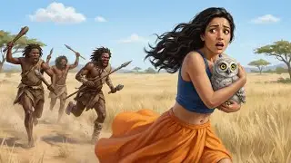 Life Million Years Ago: Brave Girl Saves a Baby Owl — Hunted by Prehistoric Humans