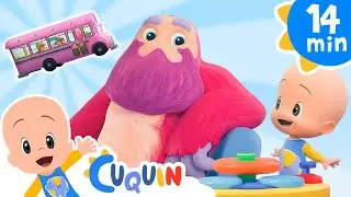 The Wheels On the Colorful Bus  | Cleo & Cuquin | Kids | Songs