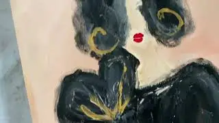Fashion illustration painting - bluethumb online gallery artist- up close acrylic art
