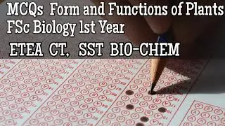 MCQs Form and Functions of Plants | FSc Bio | ETEA Tests | SST Bio-Chem | NMDCAT Preparation